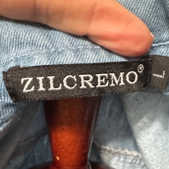 Blue Denim Button-Up Shirt Jacket - Picture 3 of 10